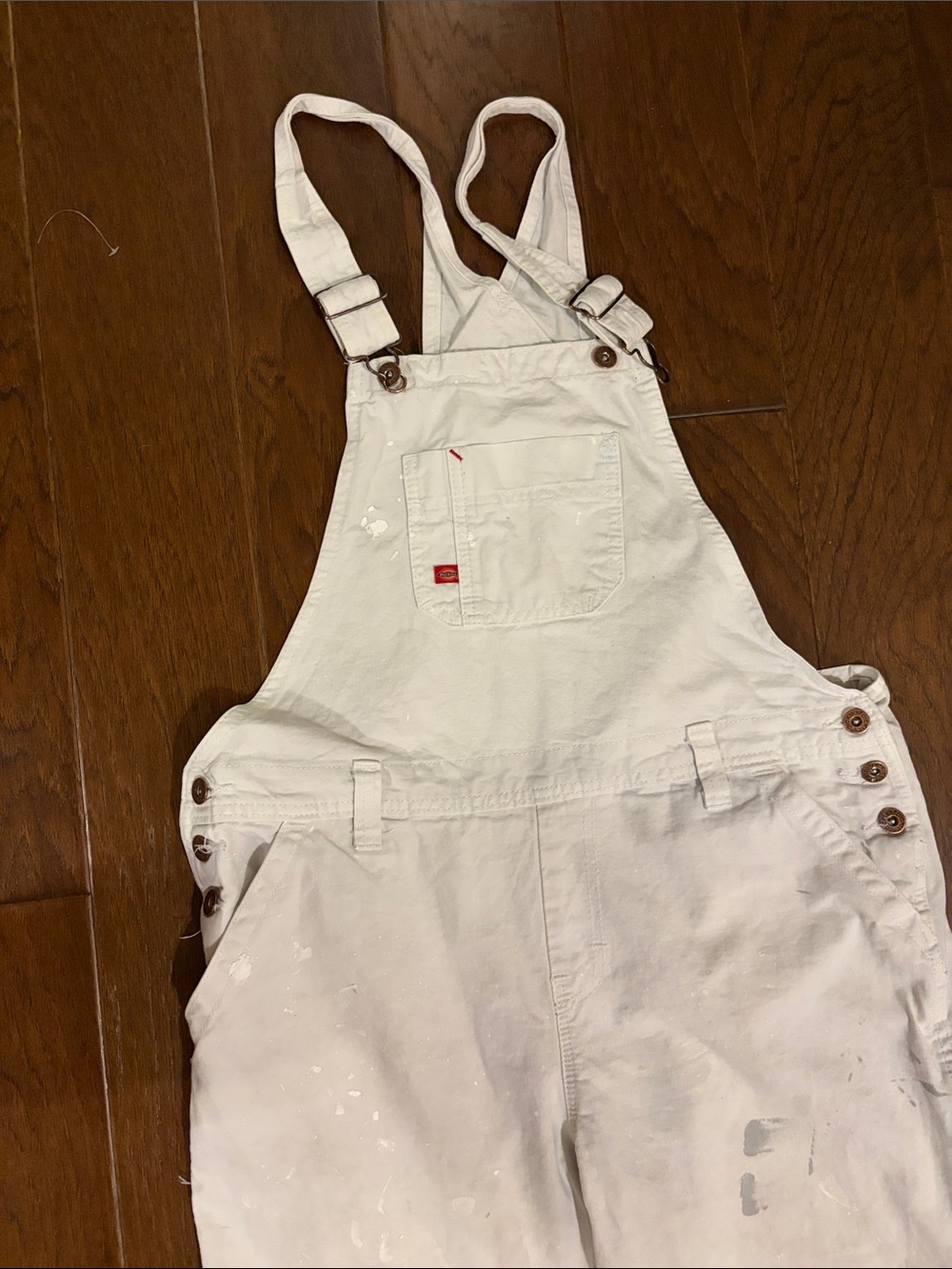 The Cute Girls Dickies White Men's Painter Utility Overalls -  Distressed